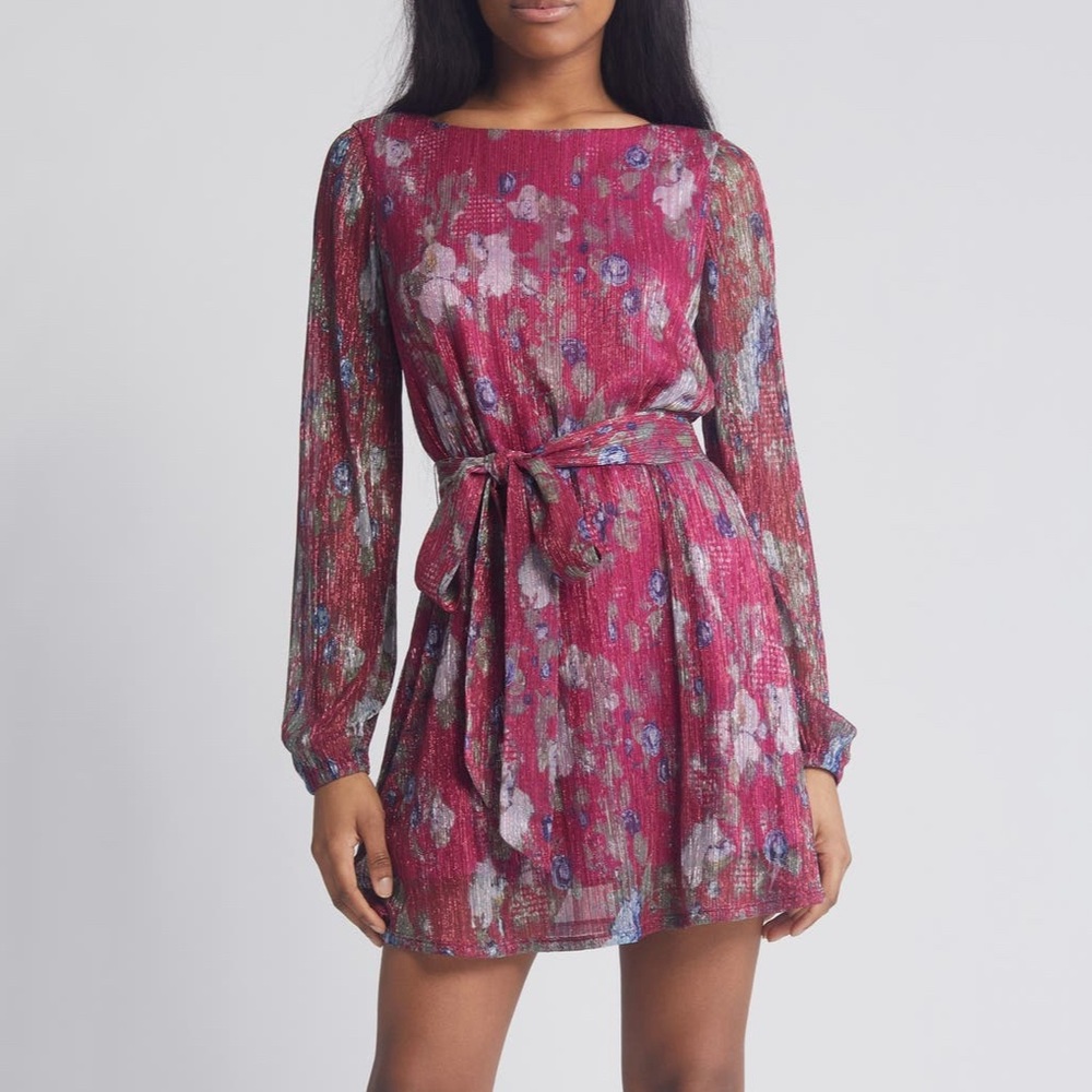 Dress the Population Kirsi Pink Floral Dress
